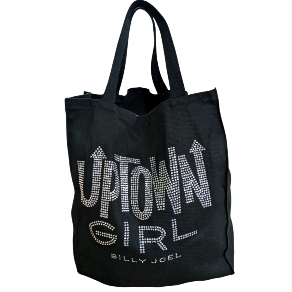 Billy Joel Bling Uptown Girl Black Tote Bag - Picture 10 of 10